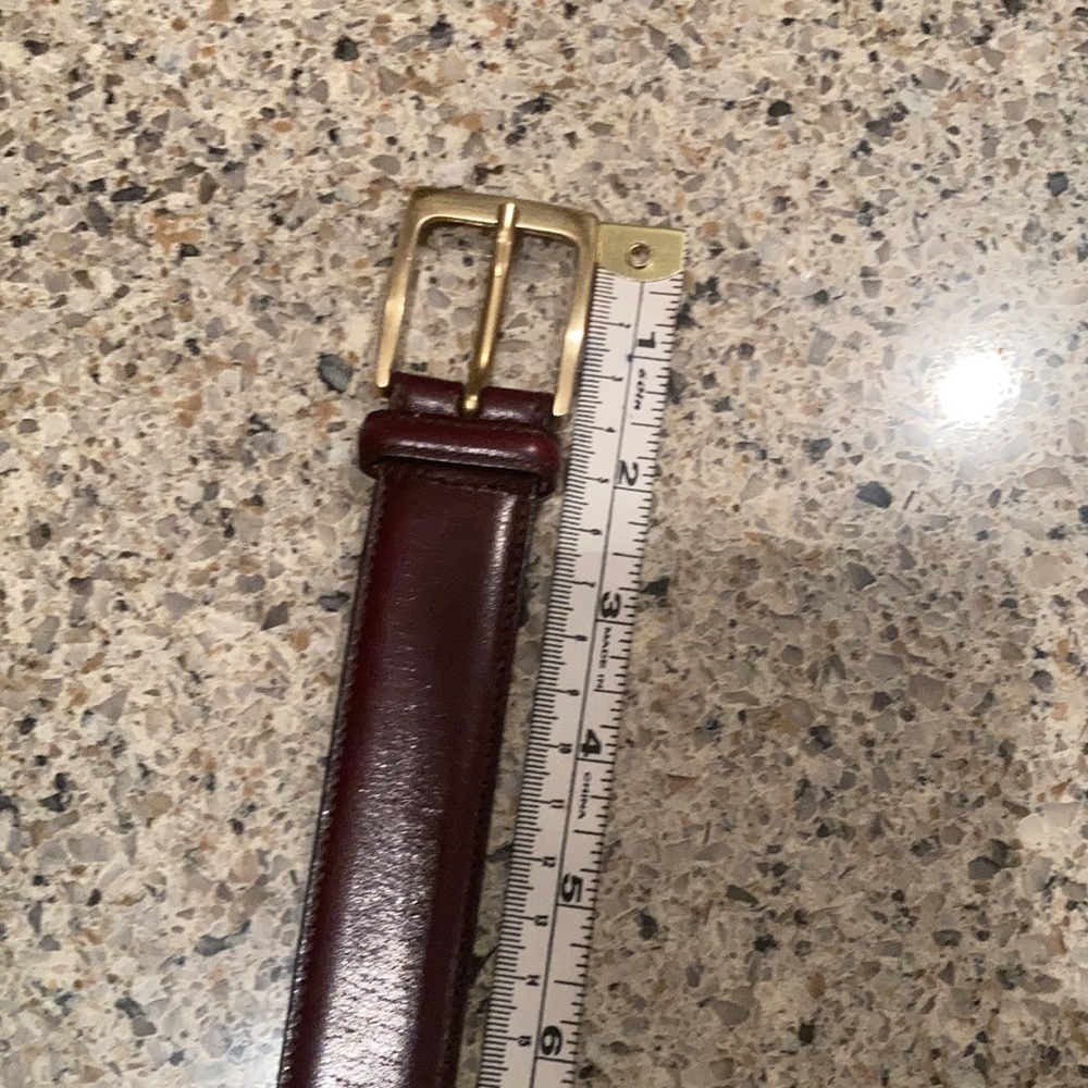 Trafalgar Mens Leather Belt Cortina Handmade Ltd. in the USA Vintage SZ 38 - Picture 9 of 11